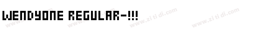 WendyOne Regular字体转换